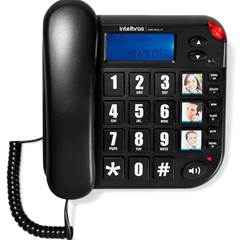 TELEFONE COM FIO TOK FACIL ID PRETO INTELBRAS